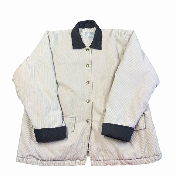 Blaire Jackets & Blazers - Blaire Quilted Corduroy Barn Jacket with Contrast‎ Collar Size XLG